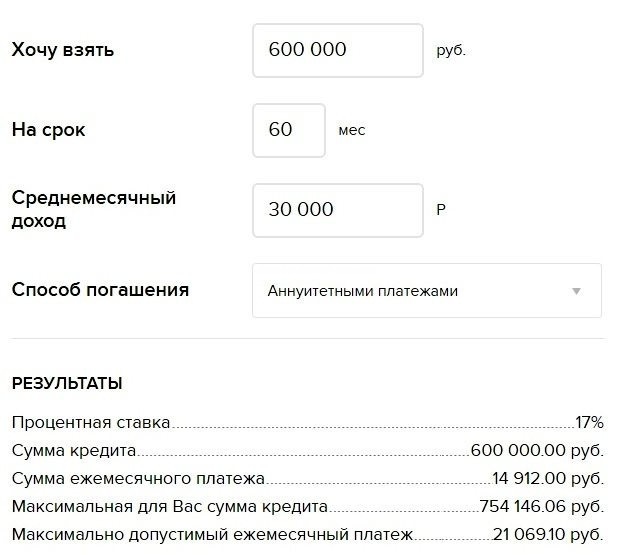 Калькулятор кредита россельхозбанк 2024